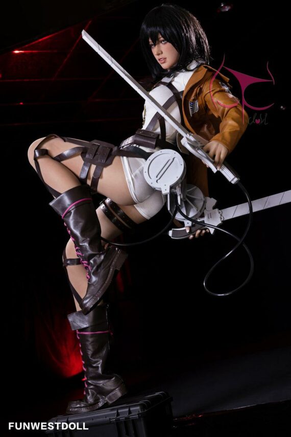 Mikasa Ackerman - Black Hair Anime Attack on Titan Sex Doll - 159cm/5ft2