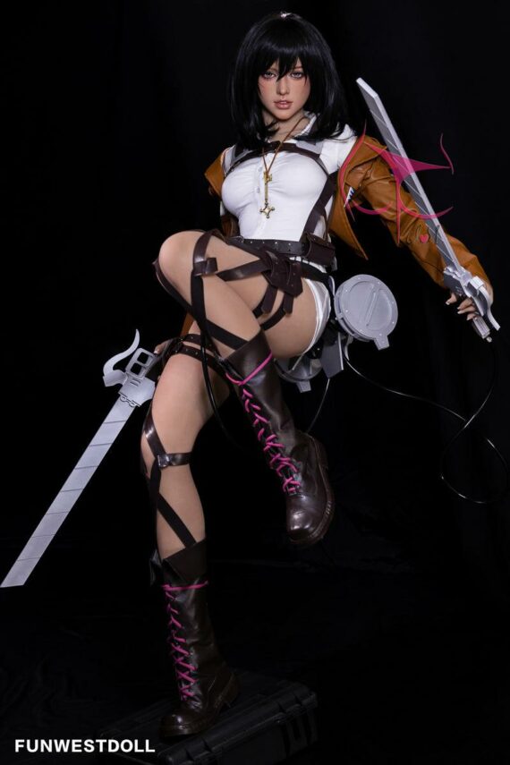 Mikasa Ackerman - Black Hair Anime Attack on Titan Sex Doll - 159cm/5ft2