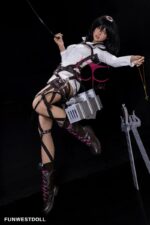 Mikasa Ackerman - Black Hair Anime Attack on Titan Sex Doll - 159cm/5ft2