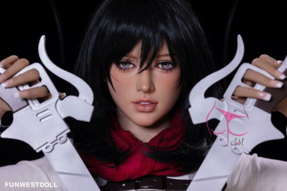 Mikasa Ackerman - Black Hair Anime Attack on Titan Sex Doll - 159cm/5ft2