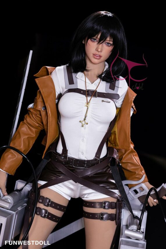 Mikasa Ackerman - Black Hair Anime Attack on Titan Sex Doll - 159cm/5ft2