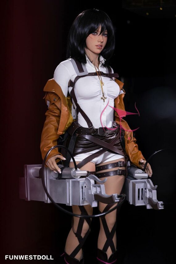 Mikasa Ackerman - Black Hair Anime Attack on Titan Sex Doll - 159cm/5ft2