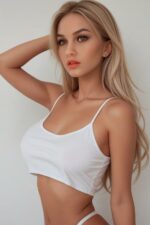 Bermudez - Skinny Sex Doll with Blonde Hair - 157cm/5ft1