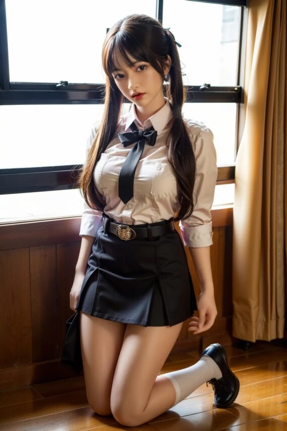 Hela - Cute Long Hair Sex Doll with School Uniform 158cm/5ft2