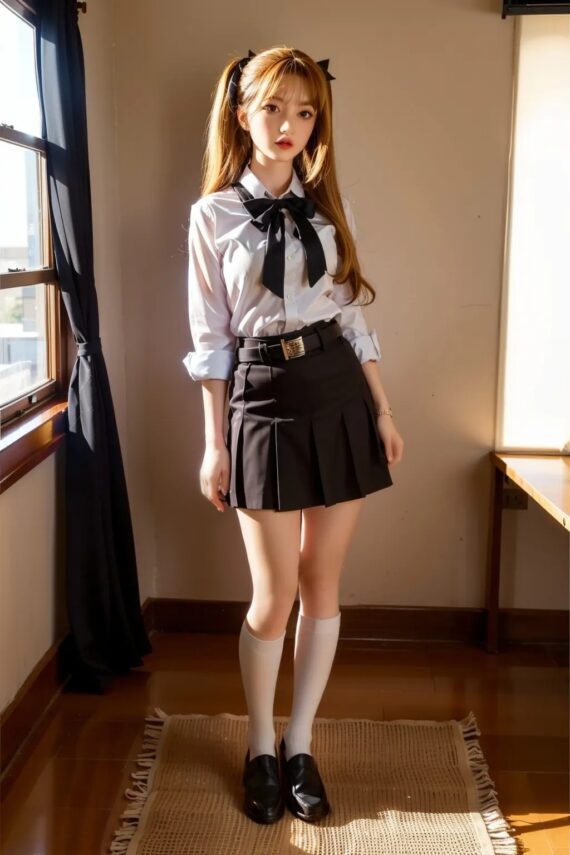 Hela - Cute Long Hair Sex Doll with School Uniform 158cm/5ft2