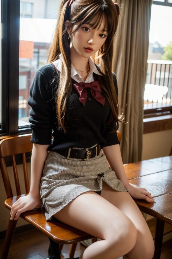 Hela - Cute Long Hair Sex Doll with School Uniform 158cm/5ft2