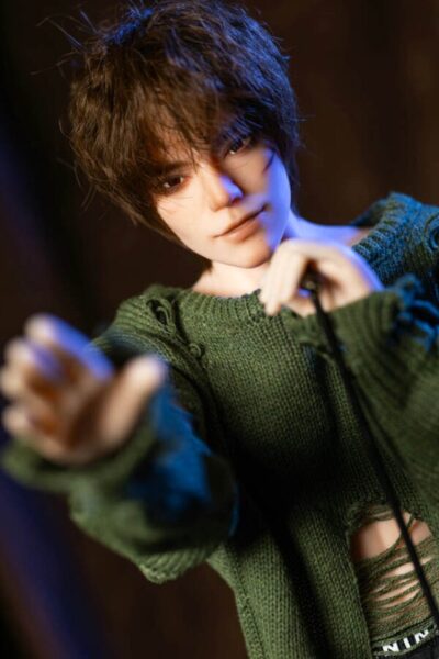 Joseph - Mini male sex doll 62cm-24.4in Full Silicone with Implanted Hair (1)