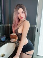 Sola - Pink Hair Sex Doll with Oral Silicone Head - 157cm/5ft2