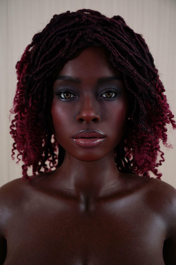 Blarin - Black Full Silicone Sex Doll with Curls - 163cm/5ft4