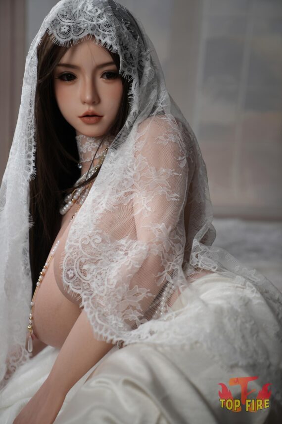 Sims - Realistic Asian Bride Silicone Sex Doll - 164cm/5ft5