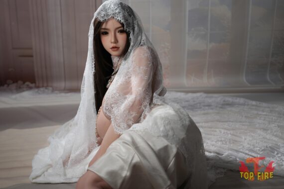Sims - Realistic Asian Bride Silicone Sex Doll - 164cm/5ft5