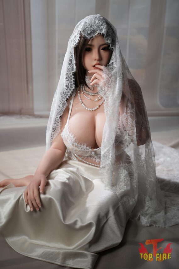 Sims - Realistic Asian Bride Silicone Sex Doll - 164cm/5ft5