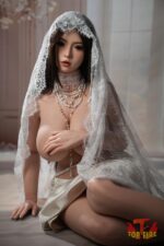 Sims - Realistic Asian Bride Silicone Sex Doll - 164cm/5ft5