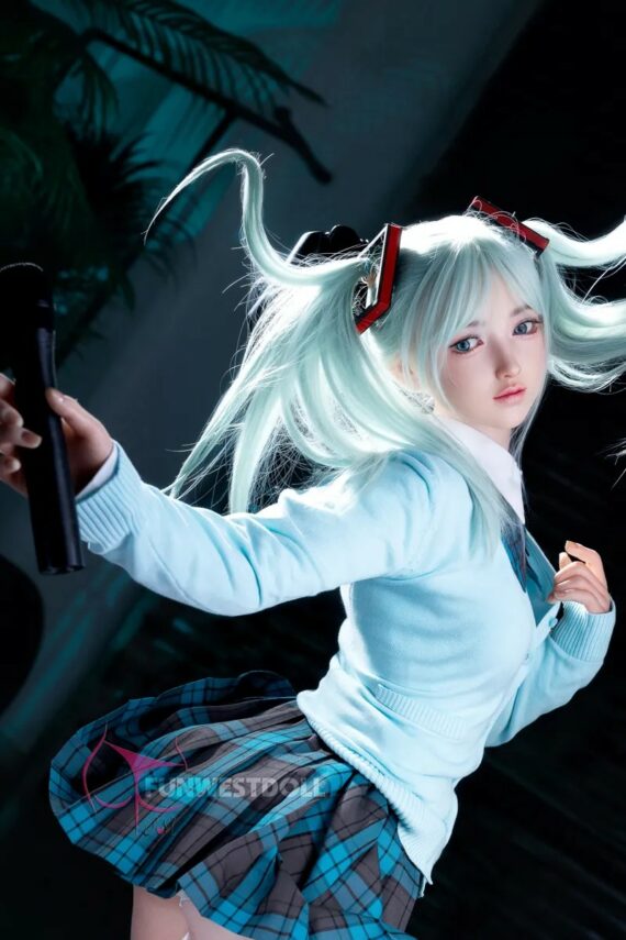 Miku - Anime Cosplay Full Silicone Sex Doll - 159cm/5ft3