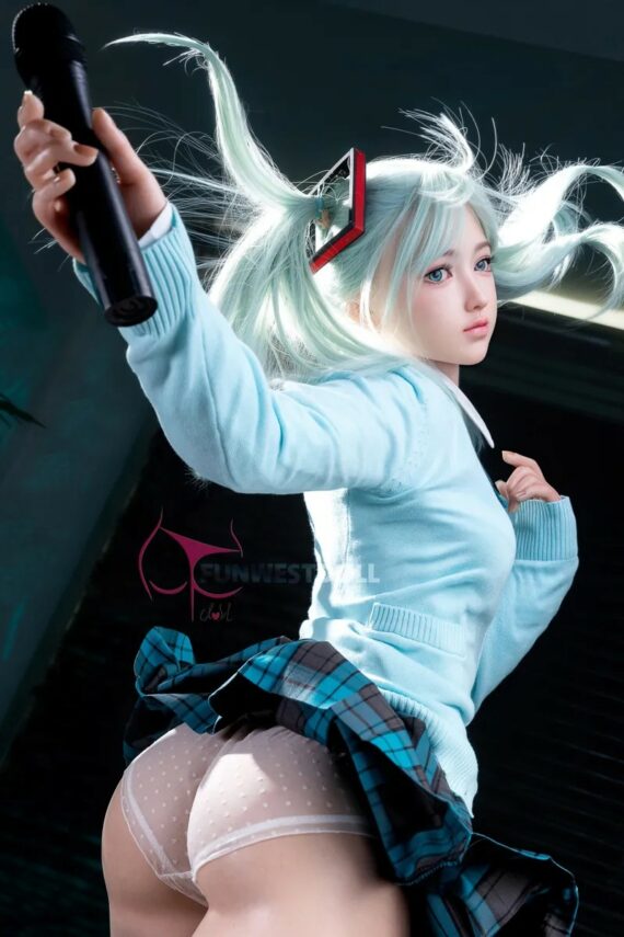 Miku - Anime Cosplay Full Silicone Sex Doll - 159cm/5ft3